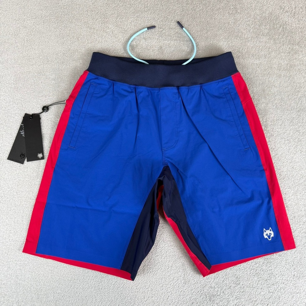 Greyson Colorblock Fulton Shorts Mens Small Blue Red Stretch Pockets New NWT